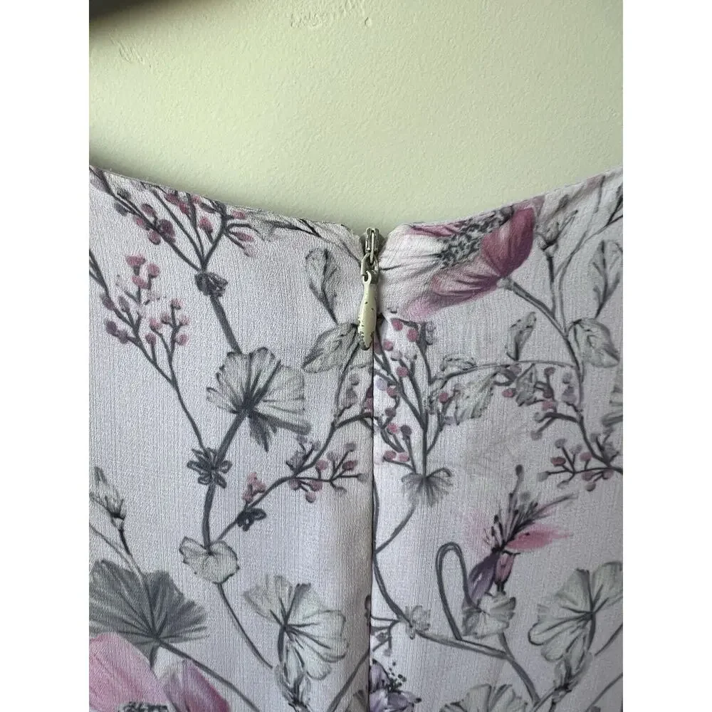 Prose & Poetry Women's Christina Floral Faux Wrap Dress Purple SZ M, Spring - Picture 3 of 6